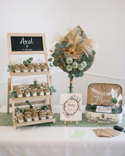 Présentoir cadeaux pour les invités